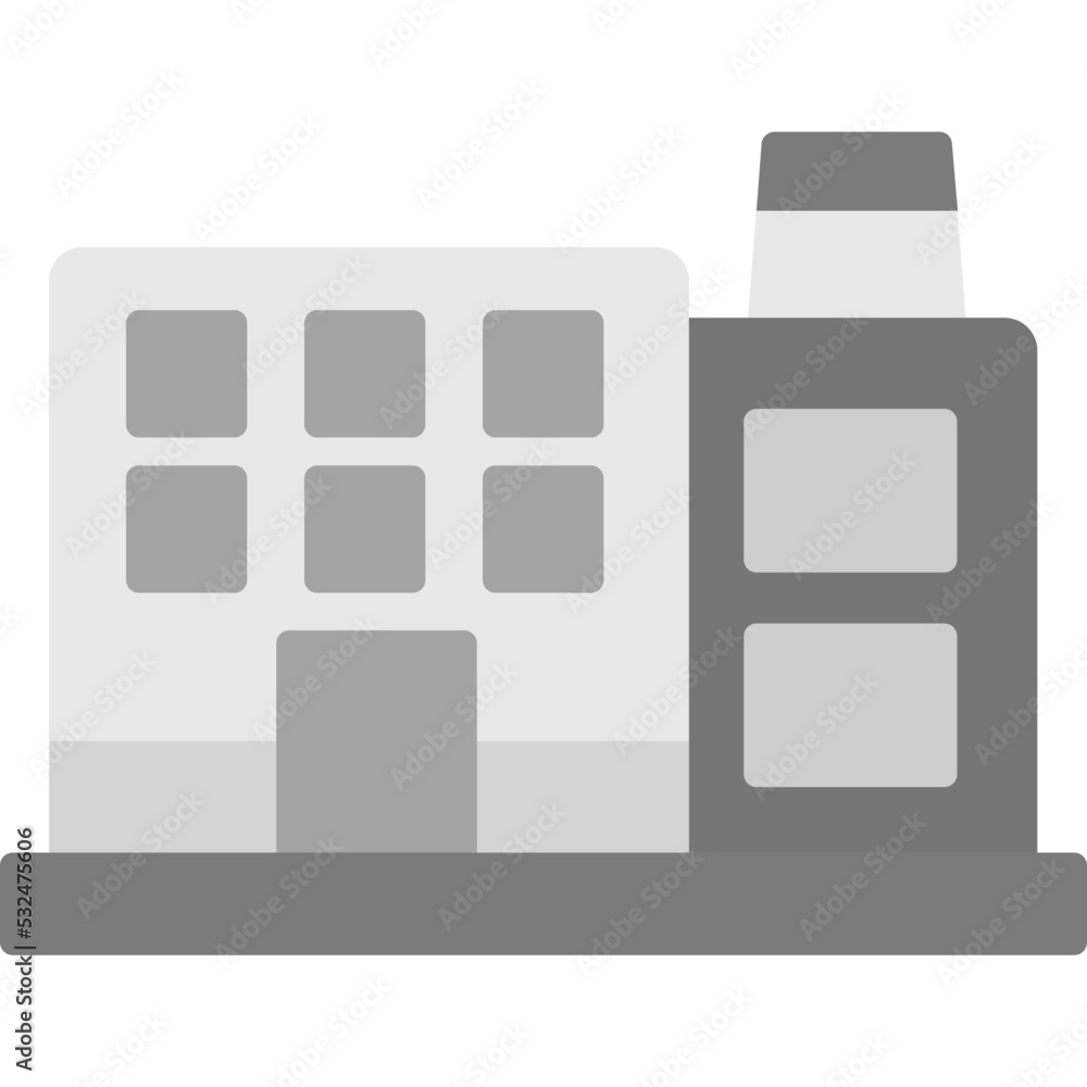 Factory Building Icon Factory Building Icon