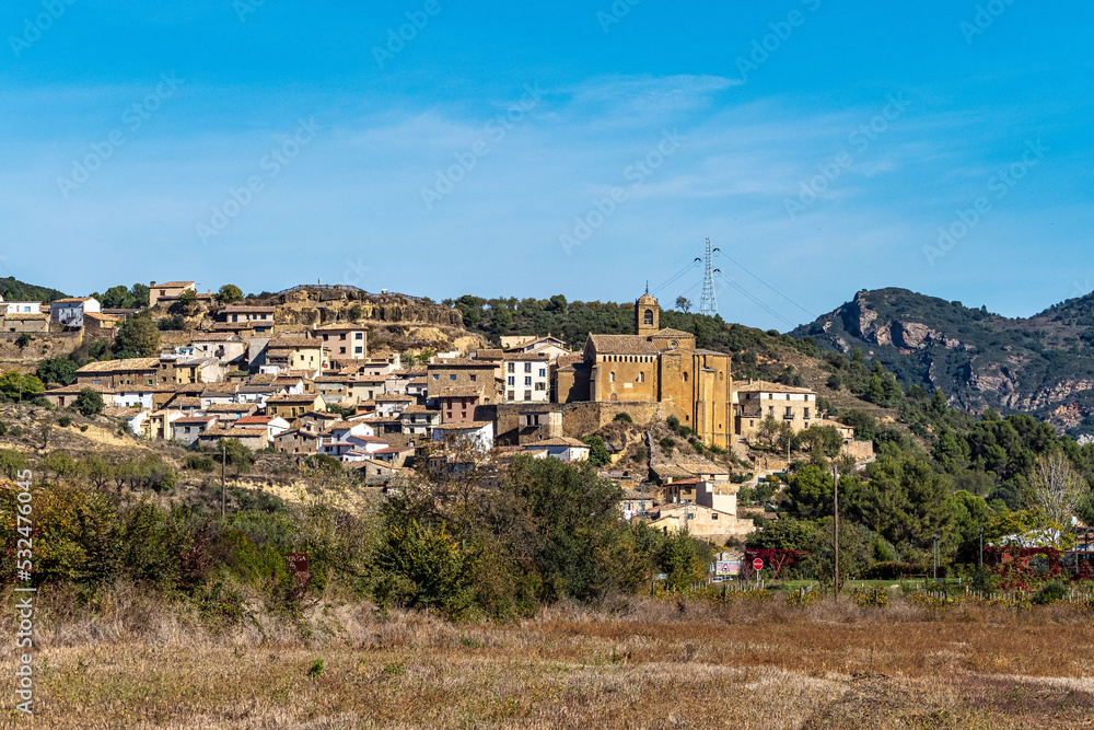 View of the town of Murillo de Gallego in the province of Zaragoza. Spain