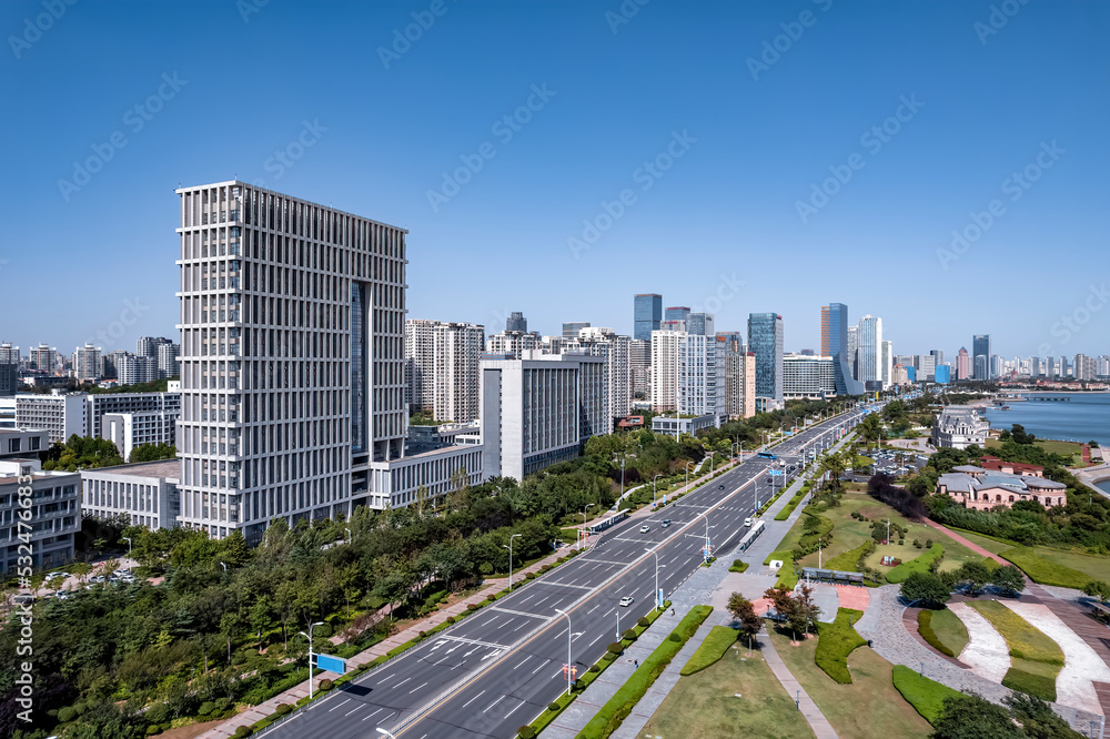 Aerial photography of urban landscape of Qingdao West Coast New Area Aerial photography of urban landscape of Qingdao West Coast New Area
