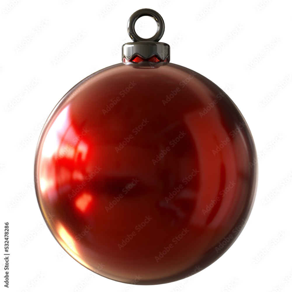 Christmas bulb on transparent background 3d rendering illustration Christmas bulb on transparent background 3d rendering illustration