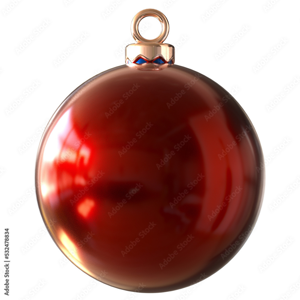 Christmas bulb on transparent background 3d rendering illustration Christmas bulb on transparent background 3d rendering illustration