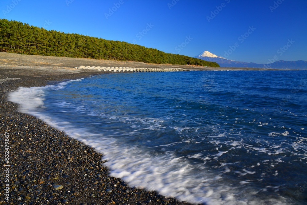Fototapeta premium 富士山と海