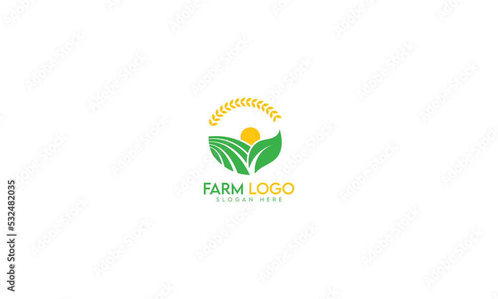 Farm Logo Design Template Agriculture Logo, Minimal Farm Logo, Minimal Agriculture, Farming logo Vector , Minimal Creative Logo Design Template.