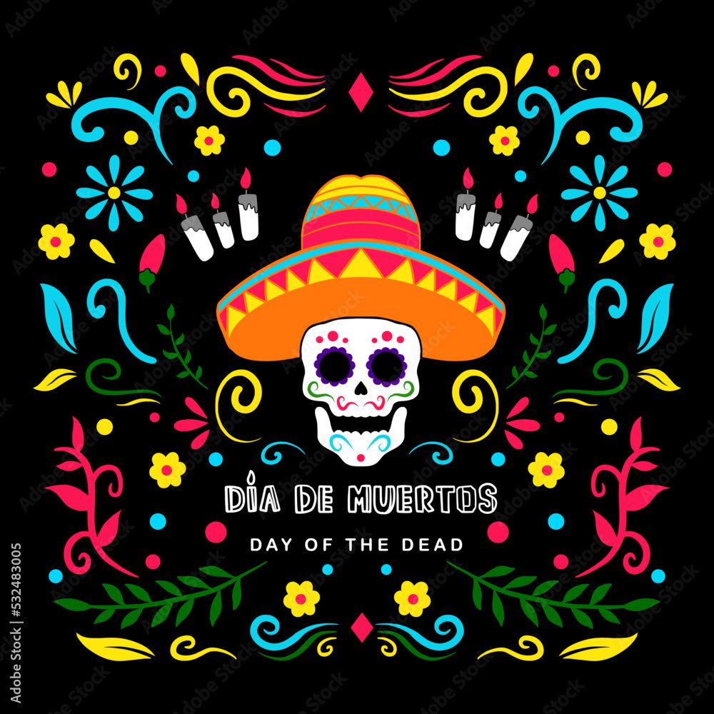 Dia De Los Muertos Background Template Dia De Los Muertos Background Template