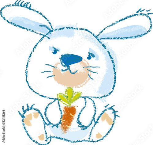 Bunny toy isolated cut out ...