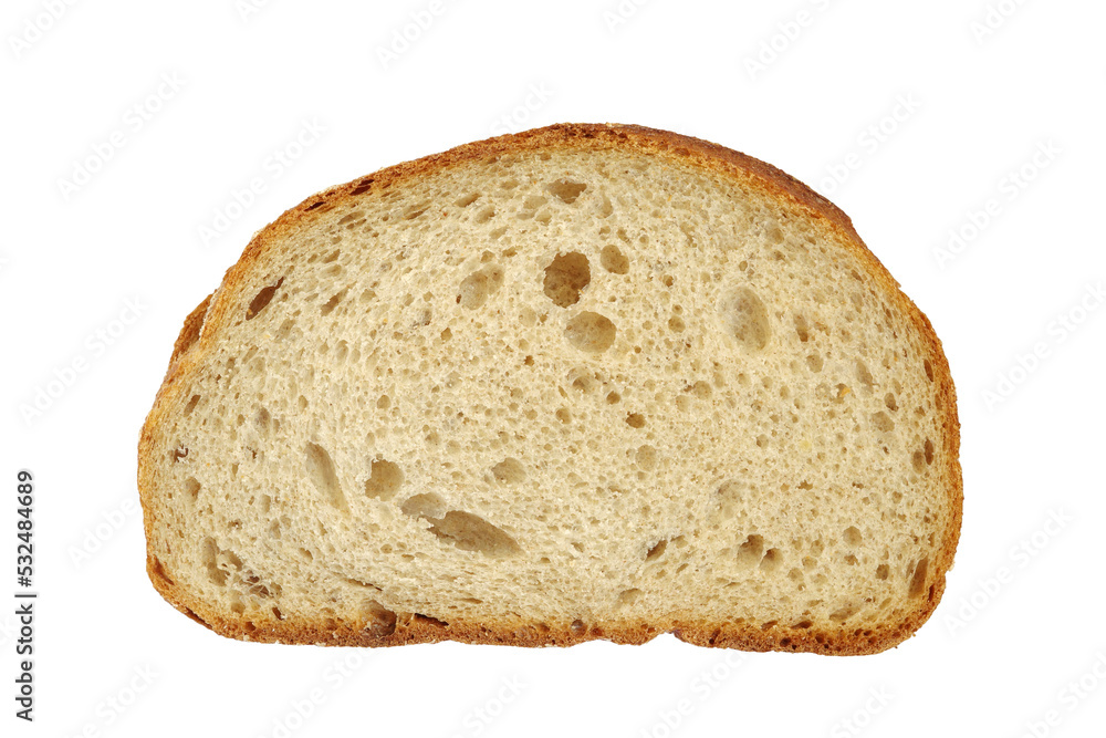 Slice of bread  isolated on transparency photo png file 