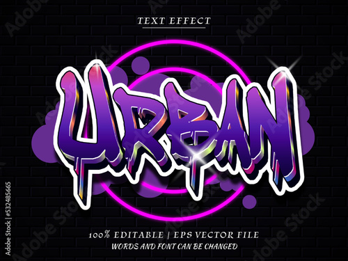 Urban Graffiti   3d editbale  Text effect . graffiti style