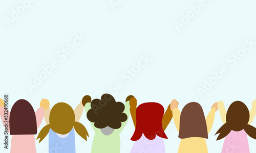 Mixed Race of Children Sitting Together