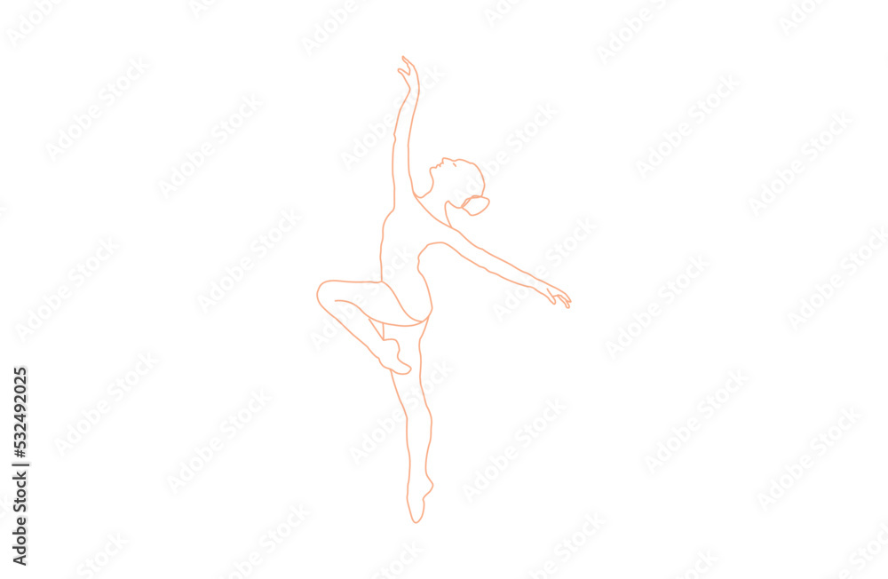 
ballerina logo icon design template. luxury, premium vector