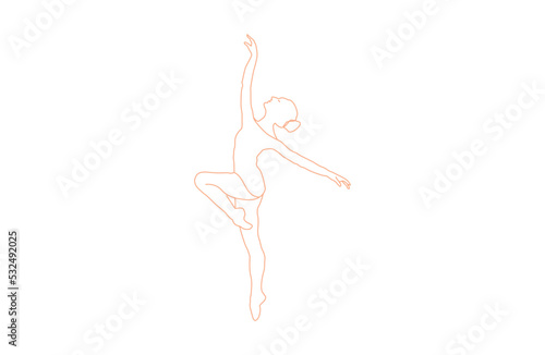  ballerina logo icon design template. luxury, premium vector