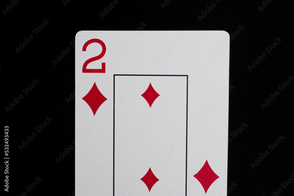 Obraz premium Playing cards on a black background