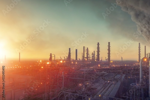 Dystopian petrochemical plant