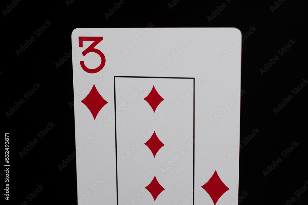 Obraz premium Playing cards on a black background