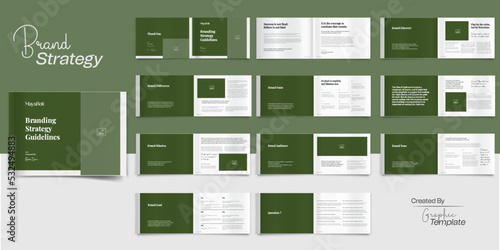 Landscape Brand Strategy Template Brand Identity Guidelines Brochure Brand Guideline Design