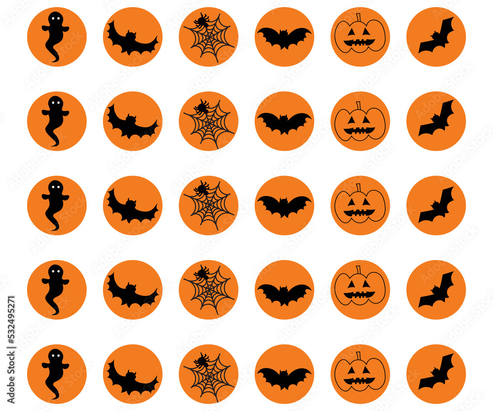 autumn holiday halloween horror set symbol set autumn holiday halloween horror set symbol set