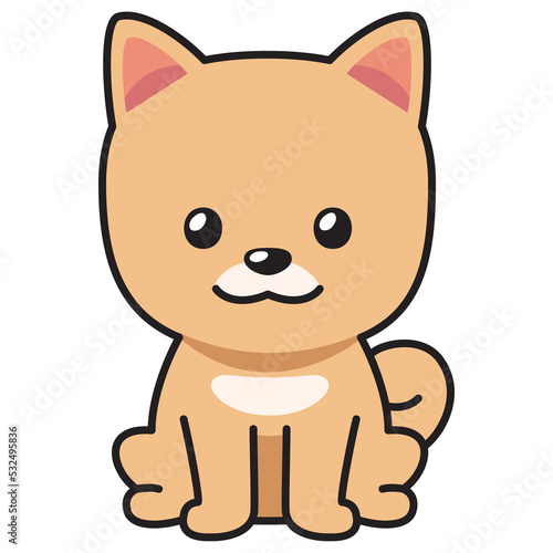Cartoon character pomeranian dog for design.