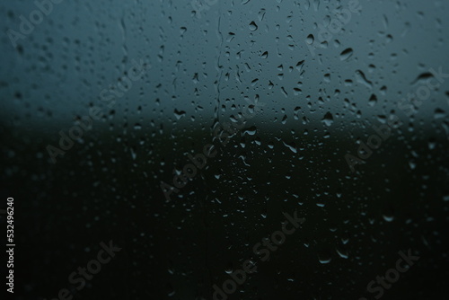 Water drops on the glass - abstract background, Shades of Gray