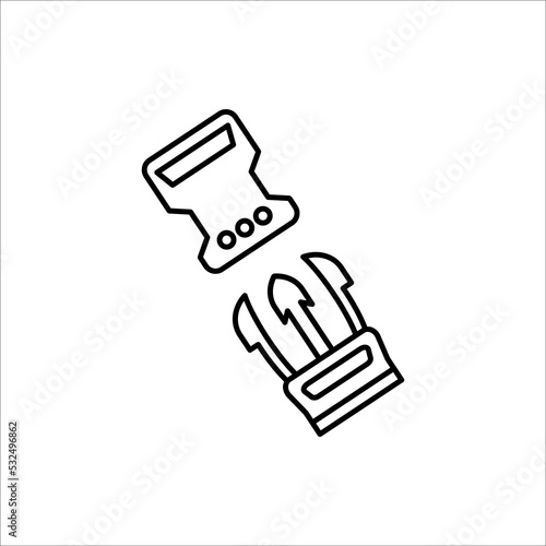 buckle icon. backpack buckle vector. vector illustration