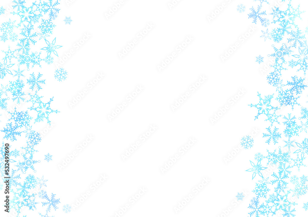 雪の結晶の背景フレーム