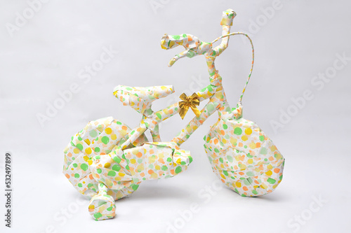 Bike with Wheels In Playful Gift Wrap