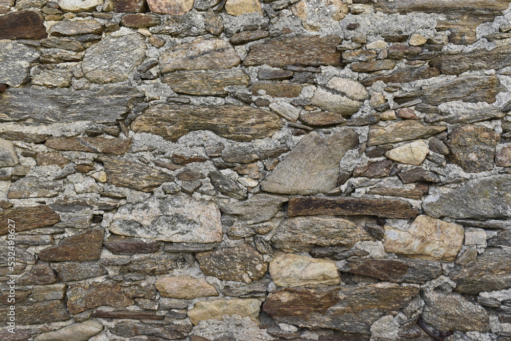 Fototapeta premium Mur ancien en pierres, Hérault, France