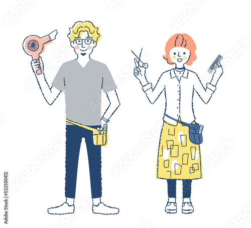 美容師の男女