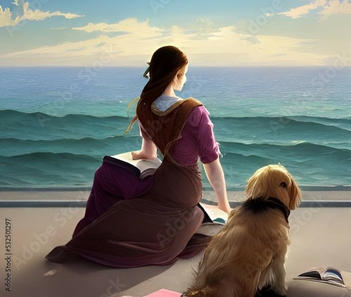 person with dog