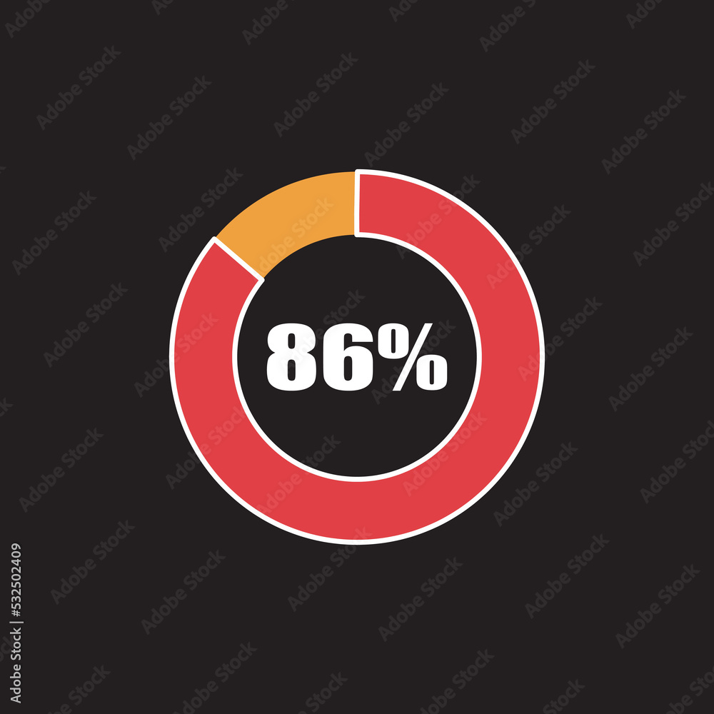 circle percentage diagram showing percentage progress readytouse for