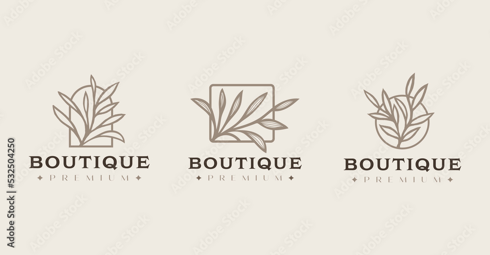 Organic Botanical Minimal Natural Iconic Graphic Decor Linear Simple Floral Logo Design. Universal creative premium symbol. Vector sign logo template Organic Botanical Minimal Natural Iconic Graphic Decor Linear Simple Floral Logo Design. Universal creative premium symbol. Vector sign logo template