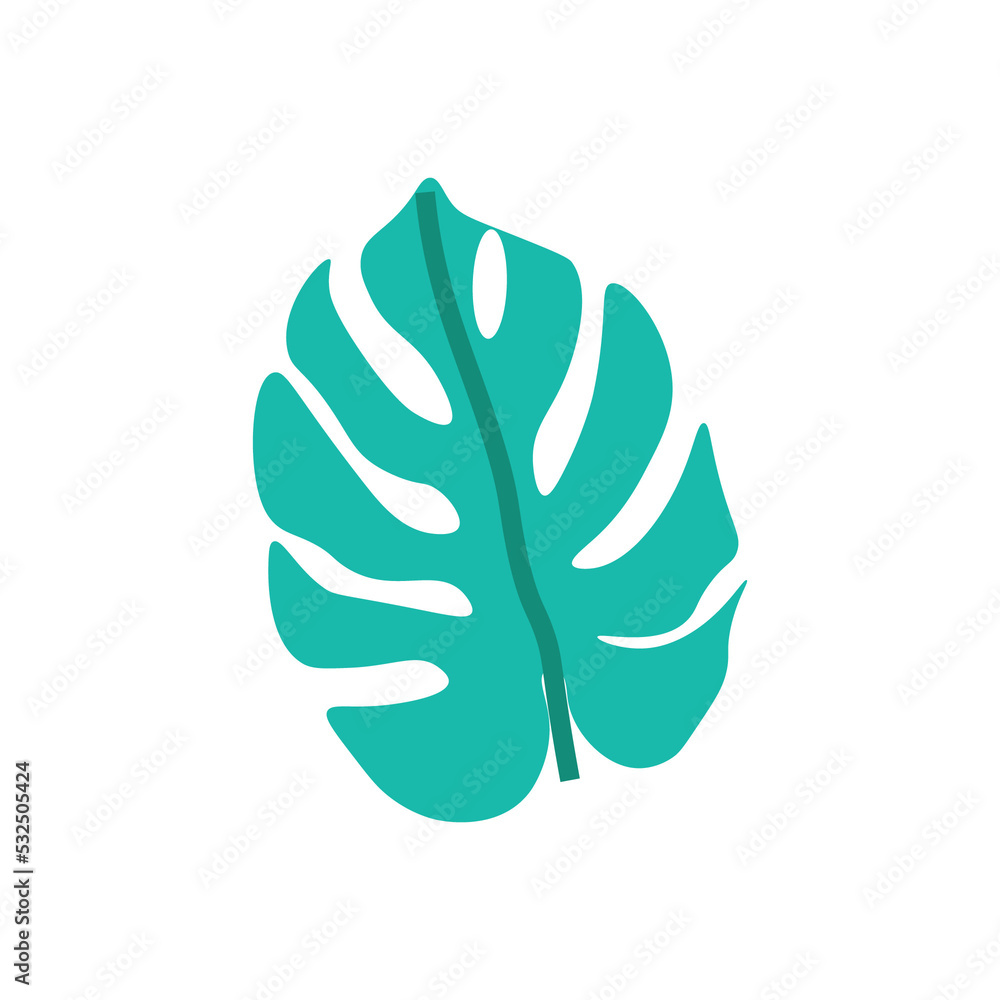 Tropical palm leaf. Vector illustration isolated on white background. Collection for decor, postcards, flyers and brochures, invitations, logos and badges. Tropical palm leaf. Vector illustration isolated on white background. Collection for decor, postcards, flyers and brochures, invitations, logos and badges.