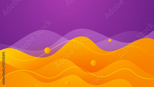 Abstract purple and orange background. Abstract colorful wavy background. Business background. Futuristic technology digital hi tech concept. Website, banner and brochure background