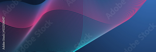 Wave flow of quantum computer technology. Quantum innovation technology. Artificial intelligence. Digital big data visualization. Quantum computer tech background. Vector illustration