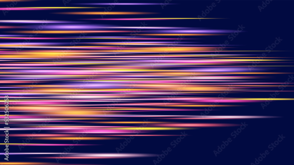 Modern abstract high-speed light effect. Abstract background with curved beams of light. Technology futuristic dynamic motion. Movement pattern for banner or poster design background concept. Modern abstract high-speed light effect. Abstract background with curved beams of light. Technology futuristic dynamic motion. Movement pattern for banner or poster design background concept.