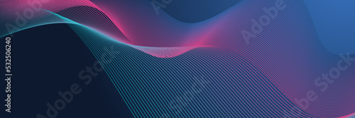Technology abstract lines and dots connection background. Connection digital data and big data concept. Digital data visualization. Vector illustration