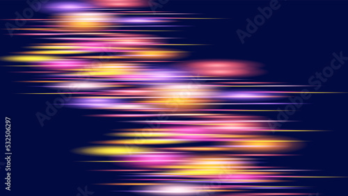 Modern abstract high-speed motion effect. Futuristic dynamic motion technology. Motion pattern for banner or poster design background idea. Vector illustration.