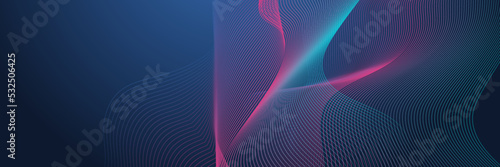 Technology abstract lines and dots connection background. Connection digital data and big data concept. Digital data visualization. Vector illustration