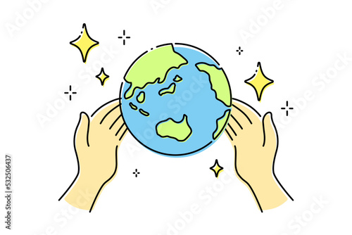 手と地球 SDGs