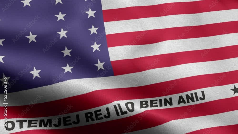 Vidéo Stock Flag Of Bikini Atoll Bikini Atoll Flag High Detail