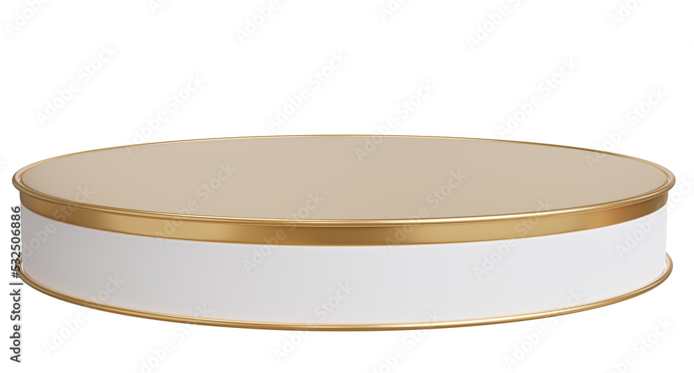 golden with white podium presentration,3d rendering golden with white podium presentration,3d rendering