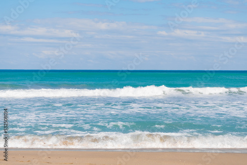 horizon view of malibu and wavy water