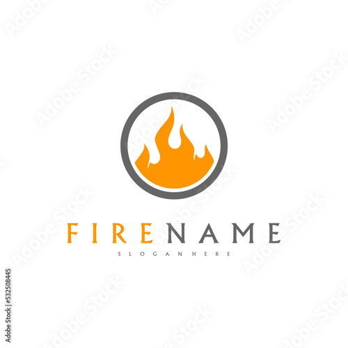 Fire flames, fire Logo design inspiration vector icons