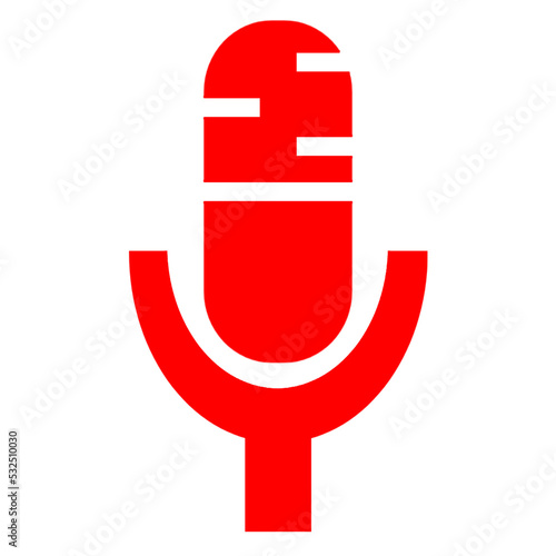 Red Mic icon photo