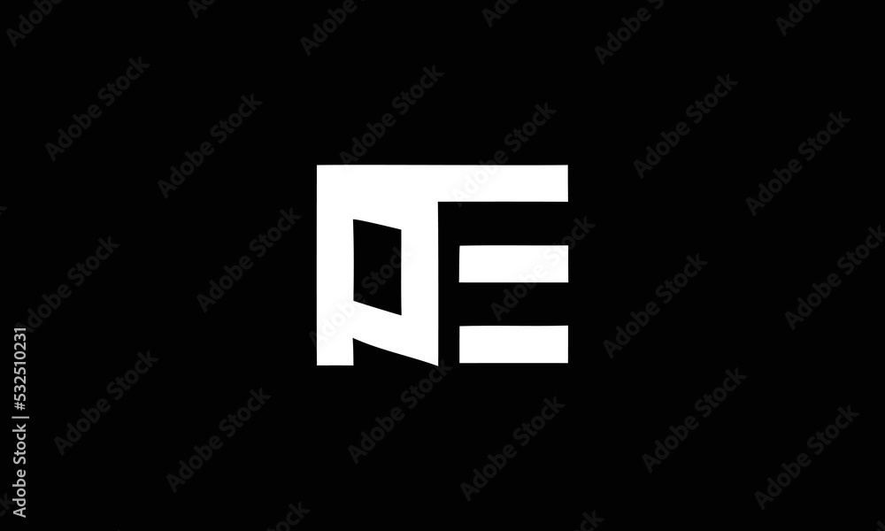 PE logo design concept with background. Initial based creative minimal monogram icon letter. Modern luxury alphabet vector design PE logo design concept with background. Initial based creative minimal monogram icon letter. Modern luxury alphabet vector design