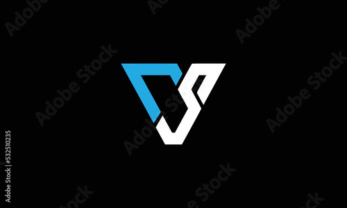 Initial VS CS logo design vector illustration
