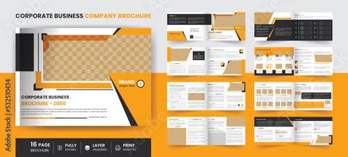 16 Page landscape House Cleaning and Disinfecting Service business annual report, company profile modern brochure template design.