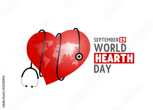 vector graphic of world hearth day good for world hearth day celebration. flat design. flyer design.flat illustration.