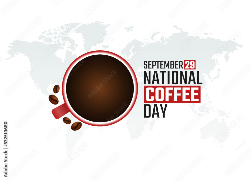 vector graphic of national coffee day good for national coffee day