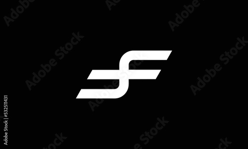 Initial based modern and minimal Logo. SF FF letter trendy fonts monogram icon symbol. Universal professional elegant luxury alphabet vector design