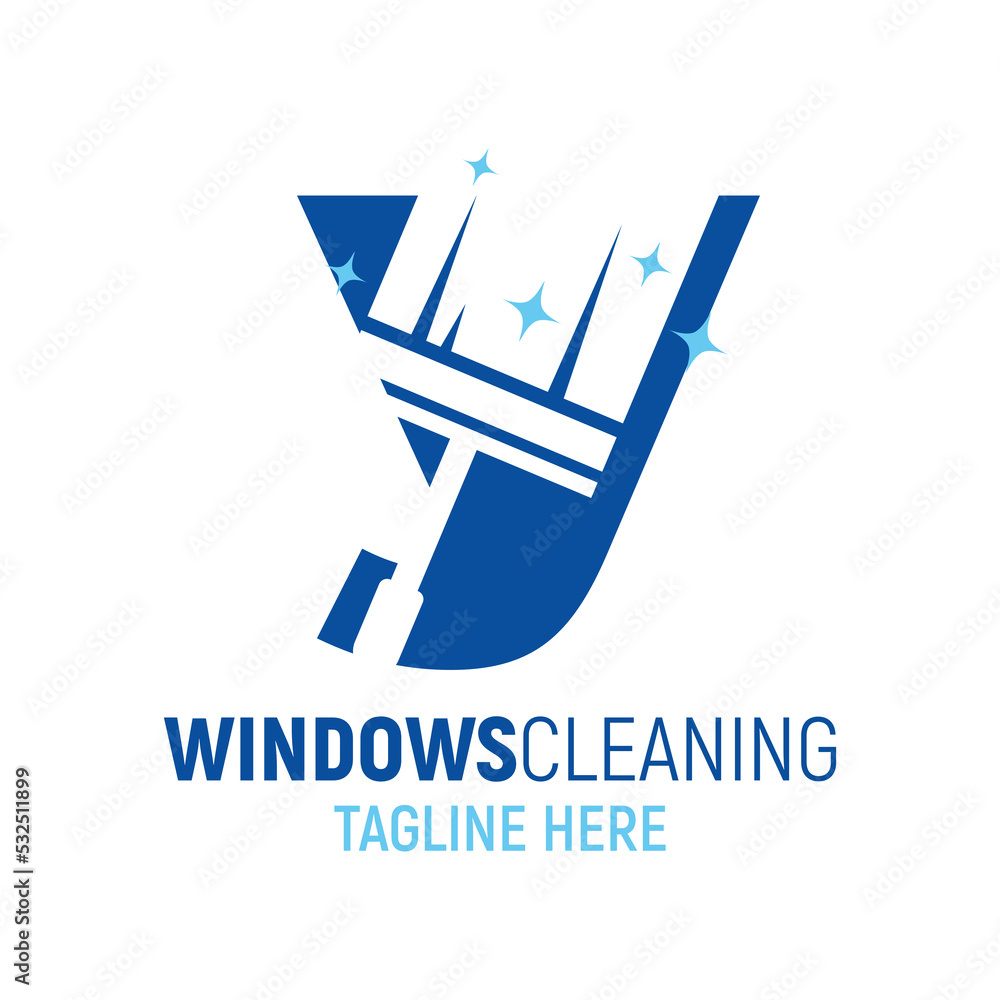 Letter Y Window Cleaning Logo Design Template Inspiration, Vector Illustration. Letter Y Window Cleaning Logo Design Template Inspiration, Vector Illustration.