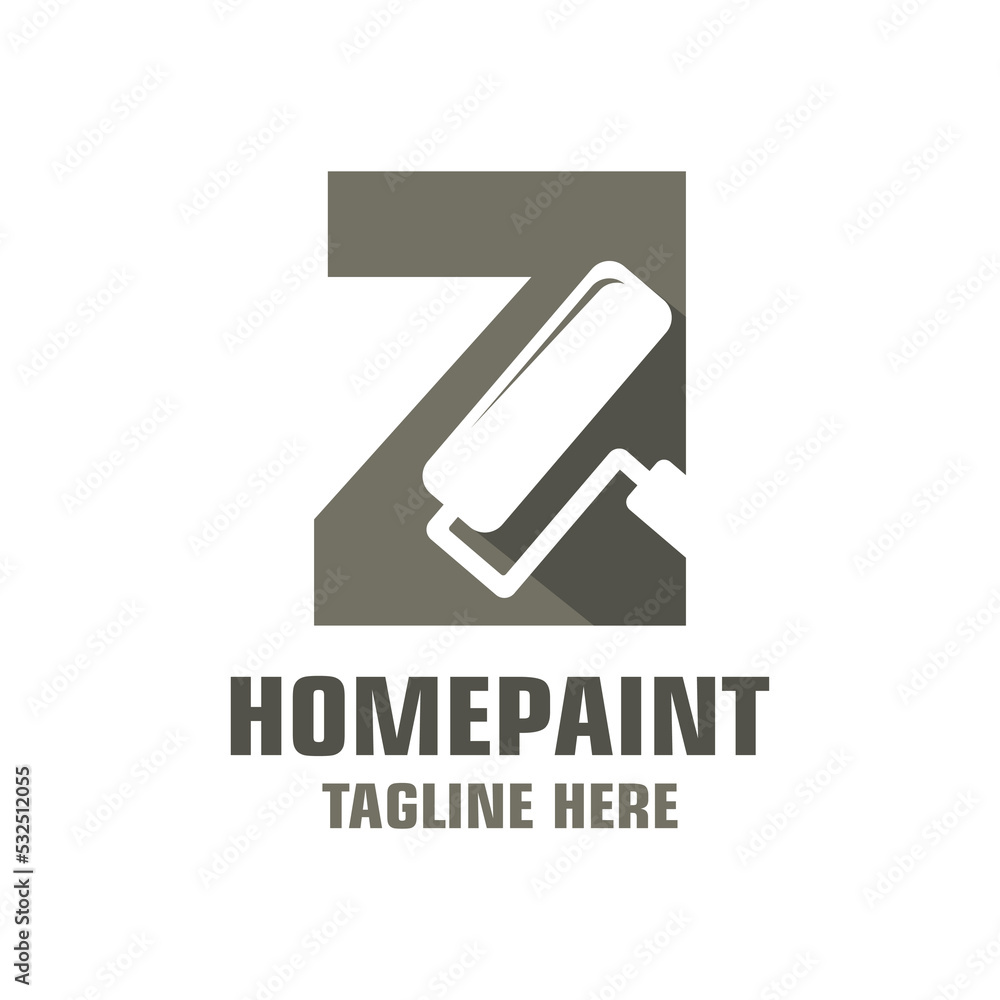 Letter Z House Painting Logo Design Template Inspiration, Vector Illustration. Letter Z House Painting Logo Design Template Inspiration, Vector Illustration.